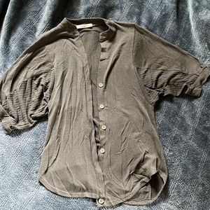 Loose fitting gray cardigan